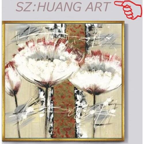 New Arrival Home Wall Flower Canvas Art Handmade Abstract Flower Oil Painting Canvas Wall Art Modern Home Decoration Piec
