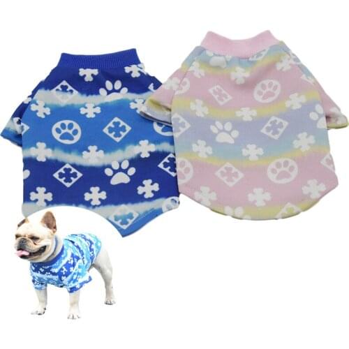 Dog Clothes Gradient Teddy Clothes Pet Clothing Spring Autumn Pet Clothes Dog Costume Clothes For Pets Puppy Clothes