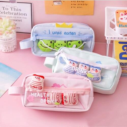 Creative plush animal pencil case school Stationery box cute Pencil cases for girl student pen bag Kawaii pen case gifts for kid