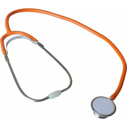 Professional Adult And Child Aluminum Dual Head Stethoscope With Anti-cold Ring Color Orange