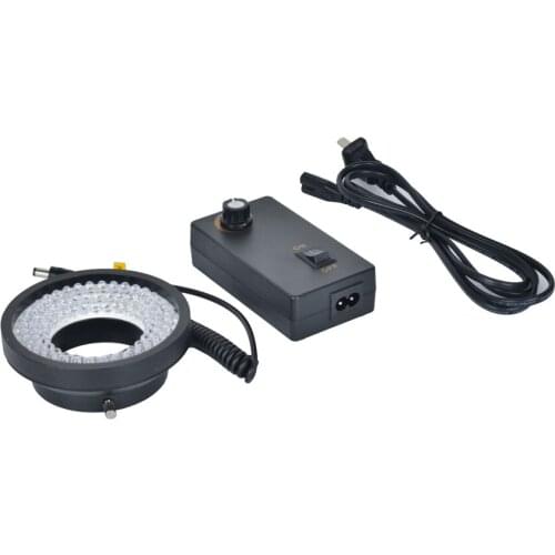 Adjustable Microscope 96 LED Ring Light Illuminator Lamp for Industry Stereo Microscope Camera Magnifier with AC Power Adapter