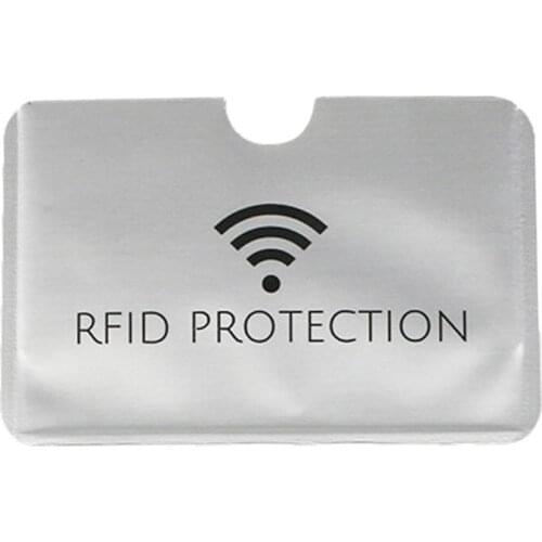 RFID Blocking Reader Lock Bank Credit Card Protector Shielding Bag Sleeve Holder For Anti-theft Protection Safty Pack 203F