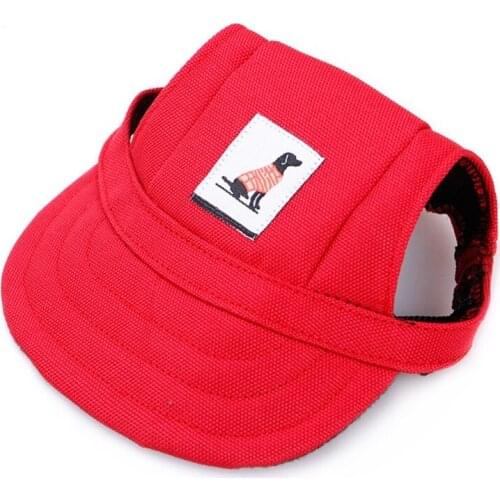 H55E Pet Hats with Adjustable Chin Strap for Small Dogs Dog Hats Sports Baseball Travel Sun for Puppy Sports Travel Hat