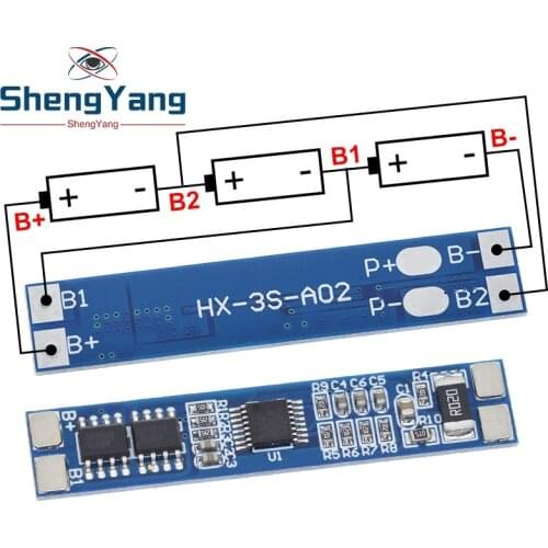 ShengYang 3S 12V 8A Li-ion 18650 Lithium Battery Charger Protection Board 11.1V 12.6V 10A BMS Charger Protection Board