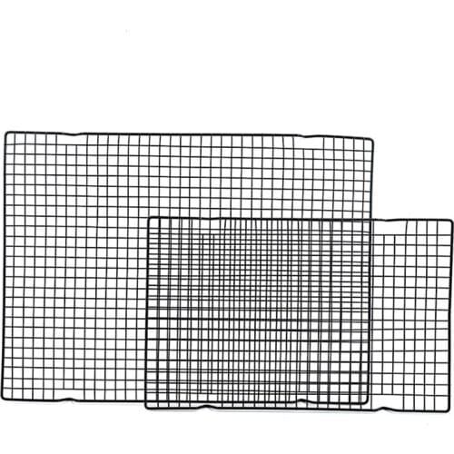 Cake Cooling Rack Non Stick Black Stainless Steel Wire Holder Shelf Net For Biscuit Pastry Cookie Pie Bread Cake Baking Rack