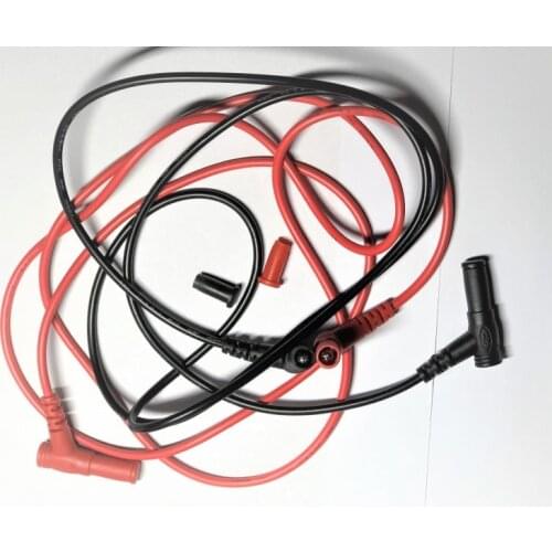 1pair red and black tester probe extension leads 1.2m long, cross pin leads testing leads extension 4mm banana plug leads
