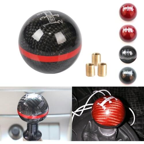 Universal Gear Shift Knob Genuine Carbon Fiber for Mugen 5 / 6 Speed Manual / Automatic Spherical Shift Knob