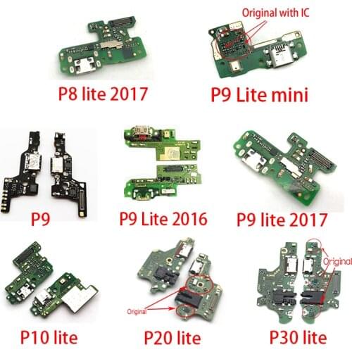 USB Micro Charger Charging Port Dock Connector Microphone Board Flex Cable For Huawei P10 P20 P30 P8 P9 Lite 2016 2017