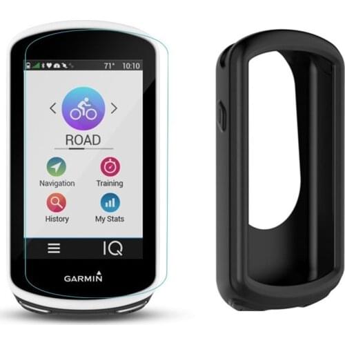 Bicycle Computer Stopwatch Gps Silicone Case & Tempered Glass Screen Film For Garmin EDGE 1030 Protective Case Accessories
