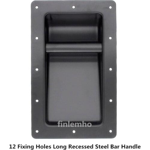 2PC DJ Speaker Bar Handle H1070 Long Recessed Steel Repair Kit Bass Parts Accessories Cabinet For Subwoofer Professional Audio