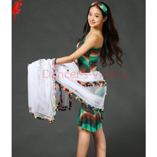 Belly dance props belly dance accessories chiffon sequins belly dance veil women belly dance show veil 2.1*1.5m dancers clothes