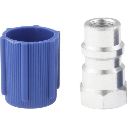 Yetaha R12/R22 To R-134a Retrofit Low Side Adapter Aluminum Alloy Air Conditioning Systems AC Cap Universal
