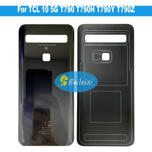 For TCL 10 5G T790Y T790 Battery Back Cover Rear Door Panel Housing Protective Durable Glass Door Back Cover For 10L T770H T770