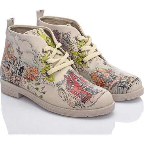 Streetfly 2021 new fashion Winter autumn colorful printed women Boots Non-slip sole Waterproof orthopedic boots