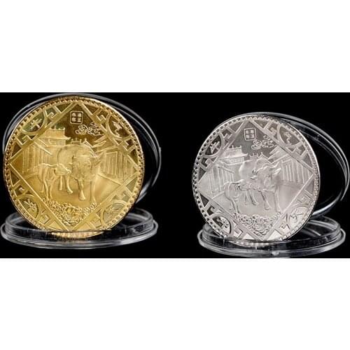2021 Year of the Ox Large Copper Medal Commemorative Coin Zodiac Embossed Medal
