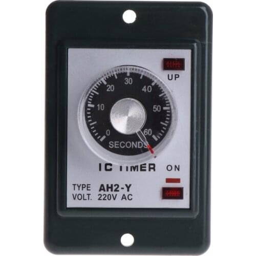 0-60 seconds/minutes Power On Delay Timer Relay With Socket Base AC 220V AH2-Y Time Switch