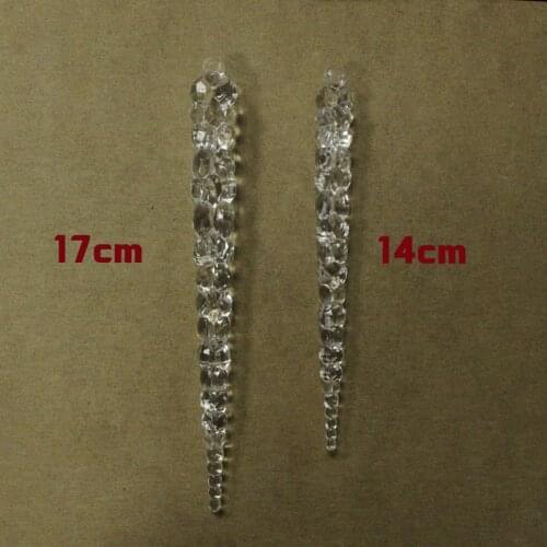 1 PC transparent Simulation ice icicle Christmas decorations X-mas fake ice props adornments Christmas tree dress-up pendants