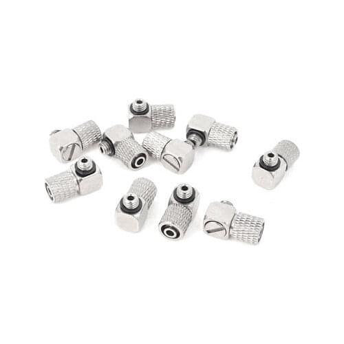 10 Pcs 5mm Male Thread Elbow Fitting Quick Joint Connector for 6mmx4mm Air Pipe