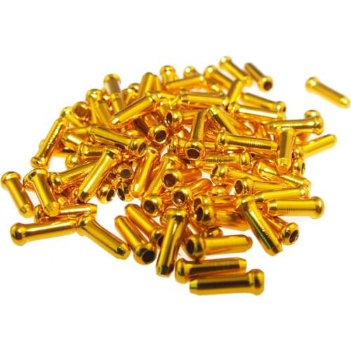 100Pcs Aluminum Alloy Shift Cable Tips Brake Gear Cable Line End Cap Ferrules Derailleur Shifter Cable For Bike Bicycle