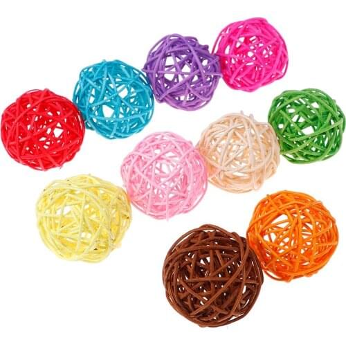 10x 5cm Rattan Ball Wedding Party Ornament Craft Dried Ball Festival Xmas Decor