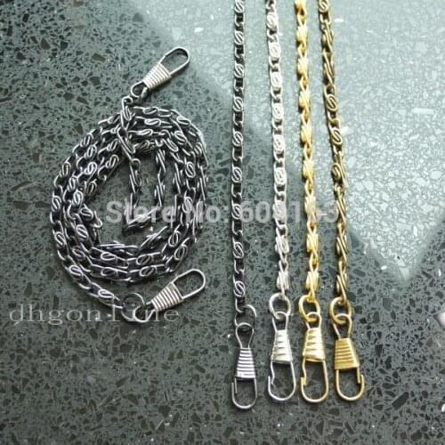 20 PCS 60cm Shoulder Strap Chain Purse Handbags bag Replacement Handle Pick Nickle Gold Bronze Black