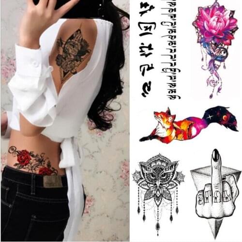 200pcs/lot Cartoon Small Arm Tattoos Stickers Mermaid Compass Flowers Water-proof Temporary Tattoos Tattoos & Body Art HA1774