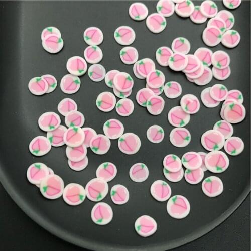 60g Peach Polymerclay,Soft Clay Sprinkles For Kids Diy/Scrapbook Decoration/Craft Filler/Craft Diy Making/Nail Arts