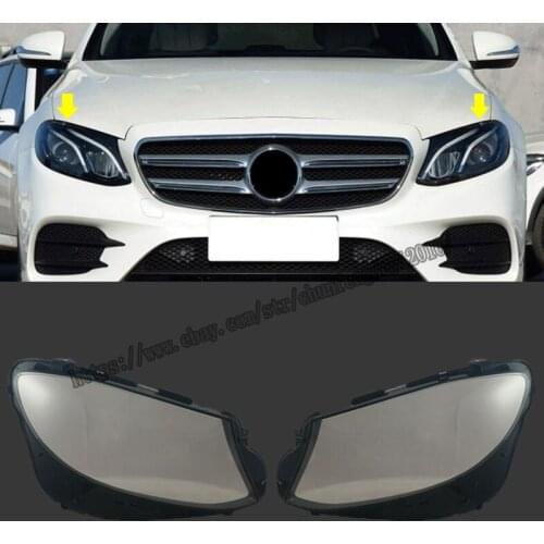For Mercedes-Benz W213 2016-18 Left & Right Headlamp Lens Headlight Cover Lenses Car modification accessories