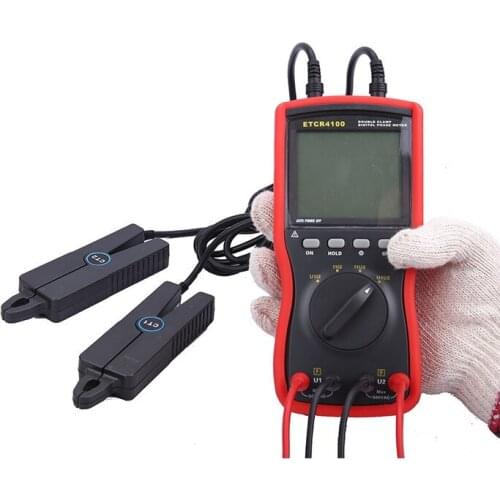 Top Quality ETCR4100 Double Clamp Digital Three Phase Sequence Meter Tester CE RH