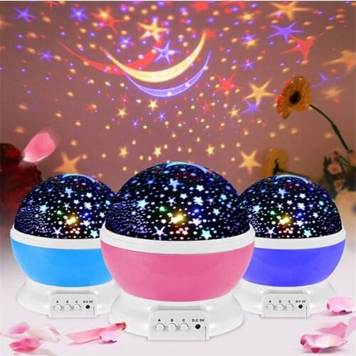 Galaxy Projector Starry Sky Rotating LED Night Lights Planetarium Children Bedroom Star Moon Light Kids Christmas Gift Room Lamp