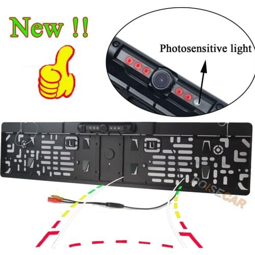 POISECAR CCD Dynamic Trajectory Tracks Night vision Car License Plate Frame Rear View Camera Car Parking Reverse Backup Camera