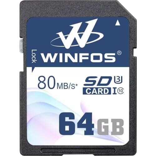 Winfos Real capacity 64gb SD Memory Card Class10 UHS-I U3 Transflash SD/HC SDXC TF Card SD flash memory