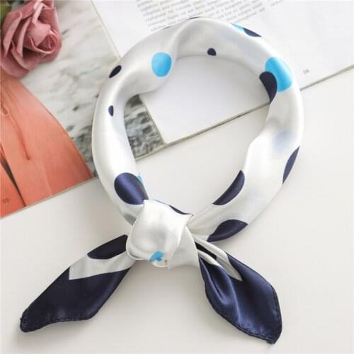 Small silk scarf square Soft Hair Tie Band bag Decorative Head Scarfs Multicolor Stripe Print Kerchief Neck skinny scarves