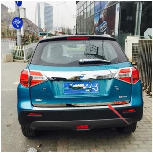 For Suzuki Vitara 2015 2016 2017 2018 Stainless Steel Rear Trunk Tailgate Door Tail Bottom Lid Streamer Cover Trim 1 Pcs