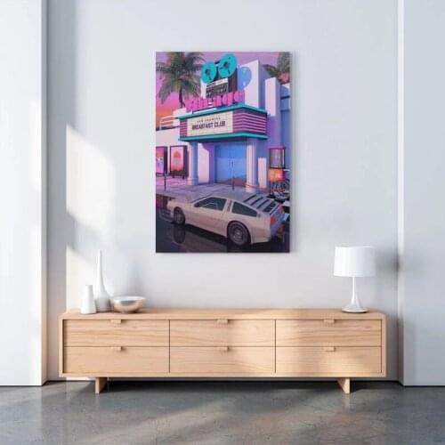 Wall Art Modular Canvas 80s CInema Retro Synthwave Pictures Home Car Decor Painting Prints Poster Living Room Cuadros No Frame
