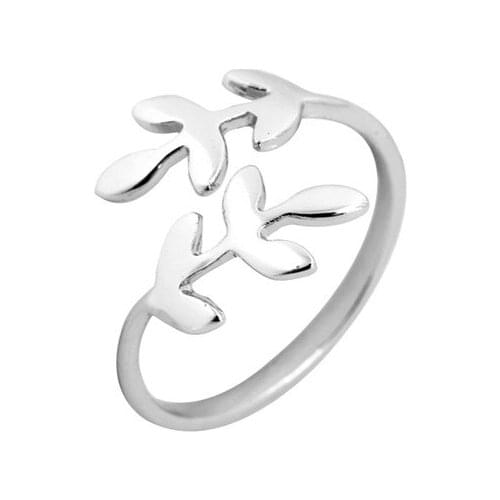 Wholesale Fashion Rings 10pcs/Lot Adjustable Leaf Branch Ring Silver Gold Rose Gold Color Jewelry for Women
