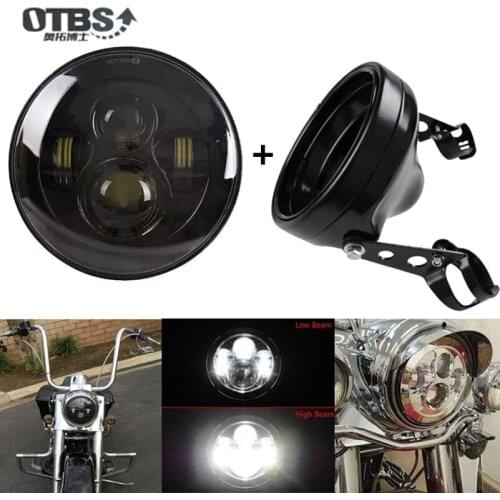 OTBS 7 INCH LED Motorcycle Headlight moto For Harley Motorcycle LED Headlight Bucket Housing Mount Bracket