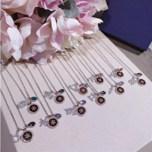 925 Sterling Silver 12 Constellation Zodiac Zircon Horoscope Astrology Galaxy Constellation Sign Necklace Birthday Wedding Gift