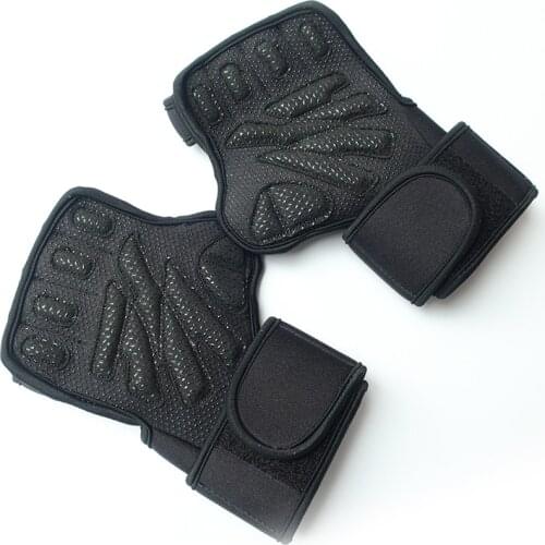 Half Finger Fitness Gloves with Wrist Wrap Support for Men Women Crossfit Workout Power Weight Lifting Hand Protector