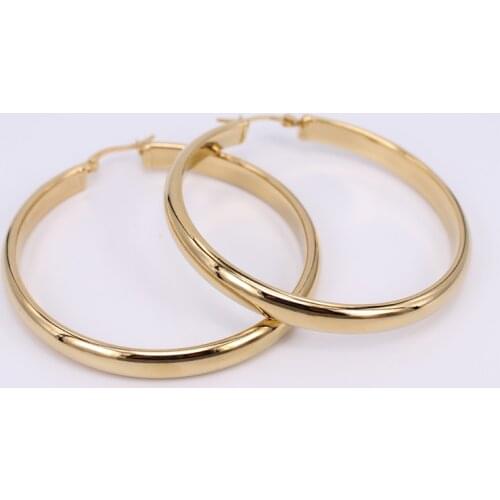 37mm47mm57mm Stainless steel Hoop earrings Birthday party gifts Hollow tube Fashionable temperament SL55