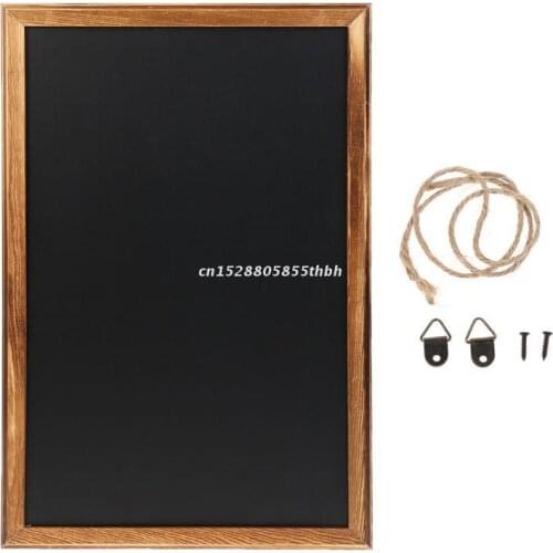 Rectangle Hanging Wooden Message Blackboard Chalkboard Wordpad Sign Kids Writing Board Office School Supplies