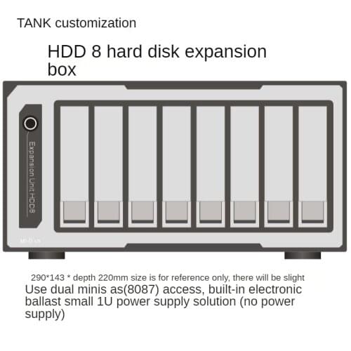 Tank NAS Host computer hard disk expansion 8-bit hard disk expansion box, pre-sale