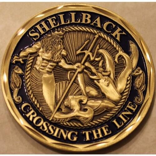 U.S. navy challenge coin,Shellback Navy Marine Corps Challenge Coin.10pcs Free Shipping