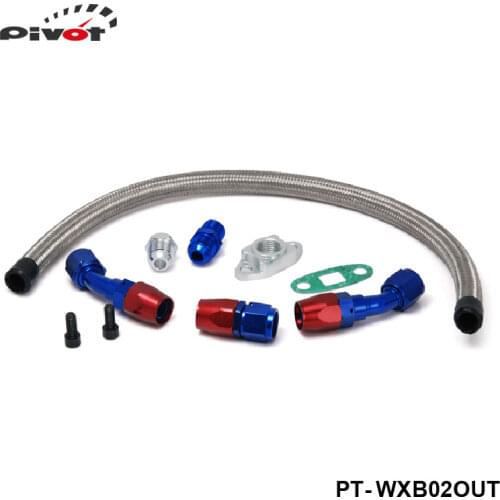 T3 T4 T3/T4 T04E T66 T67 T70 GT45 GT30 Turbo Oil Drain Line Kit Oil Return Line PT-WXB02OUT