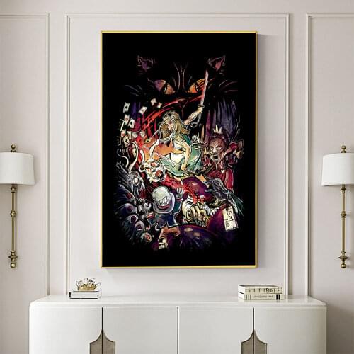 Unknown Alice In Zombieland Printed Fabric 11CT Cross-Stitch DIY Embroidery Set DMC Threads Needlework Sewing Sales