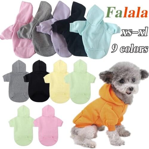 Hoodies for Dog Fashion Warm Pet Clothes for Chihuahua Design Winter Small Dogs Cats Puppy New Solid Cotton Sweatshirt Clothing