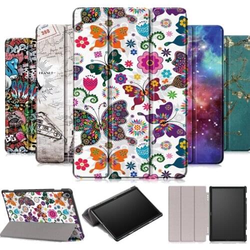 Slim Flip Tri-Folding cover for Huawei mediapad M6 10.8" (PRO) SCM-AL09 SCM-W09 case Funda PU Leather Stand M6 Case 10.8 Tablet