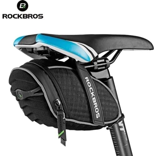ROCKBROS Rainproof Saddle bag Cycling Rear Seatpost Bag Reflective Bicycle Bike Bag Shockproof Bicycle Bag MTB Bike Accessories