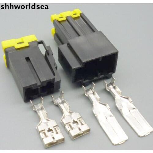 Worldgolden 5/30/100sets anto 2 pin plastic male female wire harness connector 7122-4123-30