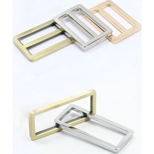 1 1/4" Nickel triglide slider & buckle for adjustable straps